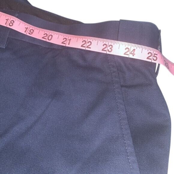 Mens Kingsize Big Navy Cotton Pants 54x34  Expandable Waist Flat Front Button & - Picture 7 of 10